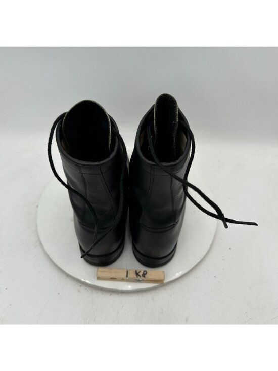 Justin Men Size 8E Black Leather Kiltie Fringe Lace Up Cowgirl Packer Boot main image 11